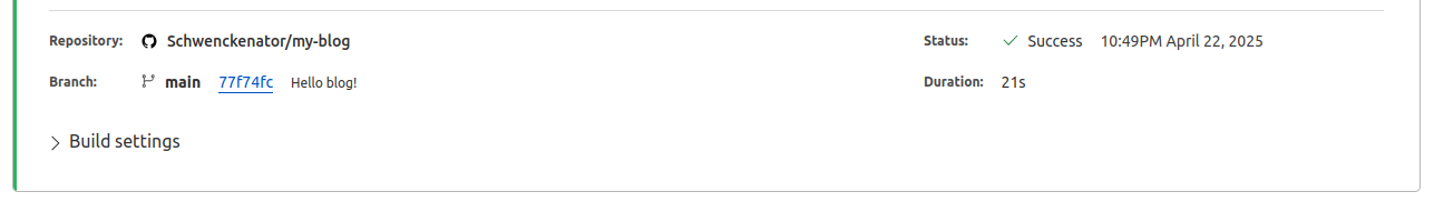 My first build success!