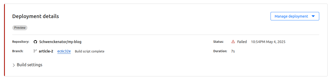 Of course it's an error
