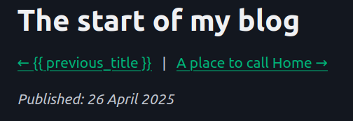 The template {{ previous_title }} is still there